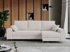 Mks Möbel 'Dorian L-Form' Ecksofa mit Bettkasten, 242 x 138 x 85 cm, Weiß, Cord Bild 2