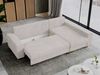 Mks Möbel 'Dorian L-Form' Ecksofa mit Bettkasten, 242 x 138 x 85 cm, Weiß, Cord Bild 3