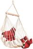 MacaMex Hängesessel SoftChair, FSC™ zertifiziert, gepolstert, wetterfest, Rot-Creme, 170x70 cm Bild 5