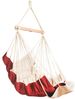 MacaMex Hängesessel SoftChair, FSC™ zertifiziert, gepolstert, wetterfest, Rot-Creme, 170x70 cm Bild 4