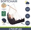 MacaMex Hängesessel SoftChair, FSC™ zertifiziert, gepolstert, wetterfest, Rot-Creme, 170x70 cm Bild 3