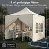 STEELSØN 'Rynara' Pavillon 3x3 m, beige, wasserdicht, stabil und UV-beständig, Faltpavillon 3-fach höhenverstellbar, Gartenpavillon mit 4 Seitenteilen, Pop Up Pavillon inkl. Tragetasche Bild 4