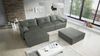 Ecksofa mit Schlaffunktion HUNTER in Royal Grau Ottomane Links inkl. Hocker Bild 2