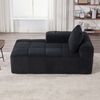 2-Sitzer Sofa B 158 x T 93 x H 61 cm aus Cord in Schwarz mit Seitenfächern und Becherhaltern Bild 2