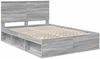 vidaXL Bettrahmen Graues Sonoma 160 x 200 cm Massives Kiefernholz 3409332 Bild 4