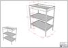 Wickel- und Beistellregal Dino 49.8 x 79.4 x 95 cm Buche Weiß Bild 3