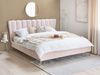 Bett mit Lattenrost MIRIBEL 180 x 200 cm Samtstoff Pastellrosa Bild 3