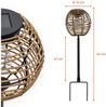 Spetebo LED Gartenleuchte Solarlampe mit Glühbirne, warm weiß, LED fest integriert, warm weiß, mit IP44 Spritzwasserschutz Bild 2