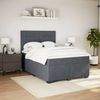 vidaXL Boxspringbett mit Matratze Dunkelgrau 140x200 cm Samt 3290931 Bild 3