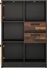 Highboard Jugendzimmer NELSON-129 Regal in grau mit Holz Nb, B/H/T ca. 87/128,7/42 cm Bild 2