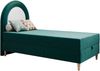 Kinderbett NEST, Boxspringbetten für Kinderzimmer, Jugendbett, Einzelbett mit Matratze 90 x 180 cm - Dunkelgrün Velvet - Topper T25 Bild 4