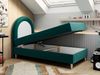 Kinderbett NEST, Boxspringbetten für Kinderzimmer, Jugendbett, Einzelbett mit Matratze 90 x 180 cm - Dunkelgrün Velvet - Topper T25 Bild 2