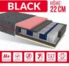 Matratze 90x200 Taschenfederkern BLACK 7 Zonen H3 H4 22 cm Kokos Visco Latex Polyurethanschaum JACQUARD Bild 2