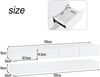 MODFU TV-Schrank LED TV Lowboard,Wandmontierter,TV-Ständer (Weiß 130*33*15cm Stauraum mit großer Kapazität, für bis zu 55 Zoll Fernseher Haltbarer und stabiler TV-Tisch) TV-Möbel mit 2 Schränken und 4 großen Schubladen Bild 3