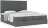 vidaXL Ottoman-Bett mit Matratzen Dunkelgrau 160x200 cm Stoff 3313686 Bild 4