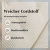 IWMH Chefsessel Dick Schreibtischstuhl mit Rollen, Cordstoff Bürostuhl ohne Armlehnen (Lesesessel mit 15cm dickem Sitzkissen), Höhenverstellbar Drehstuhl für Schlafzimmer Wohnzimmer Schminktisch Bild 4