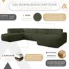 AX LIVING XXL Sofa U Form Didim Grün 378cm breit modern & großzügig L Bild 5