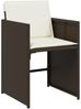 vidaXL 9-tlg. Garten-Essgruppe mit Kissen Braun Poly Rattan 3211101 Bild 5