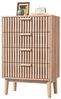 FUROKOY Sideboard Kommode Küchenschrank, Holzbeine (Buffetschrank Hoher Seitenschrank mit 4 Stauraum Schubladen), für Schlafzimmer, Wohnzimmer, Flur, 60 x 34 x 91 cm Bild 4