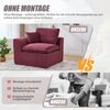 LVHOM Modulares Eckteil 1 St, Eckmodul mit Kissen, 1-Sitzer-Sofa aus Cordstoff, Frei kombinierbar, 101x102x84 cm Bild 5