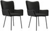 Esszimmerstühle 2 Stk. Schwarz Samt [344804] Bild 2