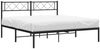 vidaXL Bettgestell mit Kopfteil, Metall, Schwarz, 120x190 cm Bild 3