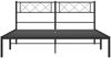 vidaXL Bettgestell mit Kopfteil, Metall, Schwarz, 120x190 cm Bild 4