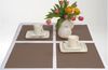 4er Set Tischset Platzset Tischmatte Platzdeckchen ca. 30x45 cm Auswahl: geflochten - grau Bild 5