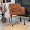 Bronx71 Esszimmerstuhl Mace Cord mit Rollen cognac Bild 4