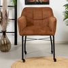 Bronx71 Esszimmerstuhl Mace Cord mit Rollen cognac Bild 2