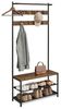 Vasagle Kleiderständer, Garderobe, Garderobenständer, Kleiderstange mit 9 abnehmbaren Haken, Sitzbank, Industrie-Design, für Flur, Schlafzimmer, vintagebraun-schwarz von Songmics HSRDE421 Bild 2