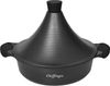 Aluguss Tajine Tagine Ø32cm Induktion Silikongriffe Gartopf Dampfgarer Bräter Schwarz Bild 2