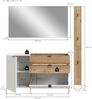 Garderoben-Set >Naro< in Weiß - 158x194x37cm (BxHxT) Bild 5