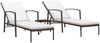 vidaXL Sonnenliegen 2 Stk. mit Tisch Poly Rattan Braun 317637 Bild 2