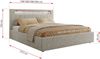 Polsterbett GOLD 5 CLASSIC 180 x 200 cm mit LED-Beleuchtung & Bettkasten, Doppelbett inkl. Lattenrost, Metall-Lift-System & Stauraum, Multipocket Matratze - Hellgrau Struktur - ELORI LUX Bild 4