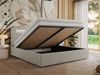 Polsterbett GOLD 5 CLASSIC 180 x 200 cm mit LED-Beleuchtung & Bettkasten, Doppelbett inkl. Lattenrost, Metall-Lift-System & Stauraum, Multipocket Matratze - Hellgrau Struktur - ELORI LUX Bild 3