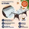 CASARIA® Polyrattan Gartentisch Glasplatte 190x90x74cm braun Bild 5