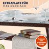 CASARIA® Polyrattan Gartentisch Glasplatte 190x90x74cm braun Bild 4