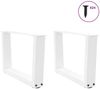 vidaXL Couchtischbeine V-Form 2 Stück Weiß 60x(30-31,3) cm Stahl 4012613 Bild 3