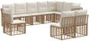vidaXL Outdoor-Sofagarnitur Natur Polyester 3437492 Bild 2