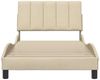 Einzelbettgestell Design für Erwachsene ohne Matratze Creme 100x200 cm Stoff d4242e Bild 5