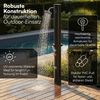 STEELSØN 'Velion' Solardusche 20 Liter, schwarz, warmes Wasser bis 60°C, Gartendusche mit schwankendem Regenduschkopf und Wasserhahn, Outdoor Dusche inkl. Schutzhaube Bild 3