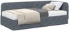 vidaXL Eckbettgestell Dunkelgrau 90 x 190 cm Samt 3394073 Bild 3