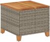 vidaXL Gartentisch Grau 45x45x37 cm Poly Rattan Akazienholz 366326 Bild 2