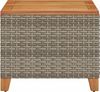 vidaXL Gartentisch Grau 45x45x37 cm Poly Rattan Akazienholz 366326 Bild 5