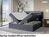 MEBLINI Boxspringbett TAPO 2 120x200 cm mit Bettkasten - H3/Dunkelgrau Kunstleder Polsterbett - Doppelbett mit Topper & Taschenfederkern-Matratze Bild 3