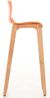 Barhocker 2er Set DELHI - Orange, Holz Barhocker mit Lehne Barstuhl Tresenhocker Tresenstuhl Kneipenhocker Kneipenstuhl Bild 3