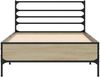 vidaXL Bettgestell Sonoma-Eiche 90x190 cm Holzwerkstoff und Metall 845628 Bild 4