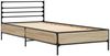 vidaXL Bettgestell Sonoma-Eiche 90x190 cm Holzwerkstoff und Metall 845628 Bild 3