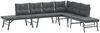 vidaXL Gartenbänke 4 Stk. mit Kissen Schwarz Pulverbeschichteter Stahl 3283721 Bild 2
